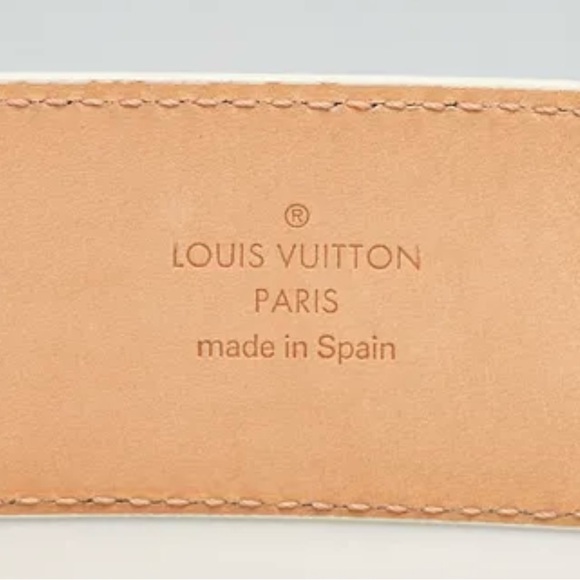 LOUIS VUITTON White Epi Leather Belt Size 85/34 - Picture 8 of 9